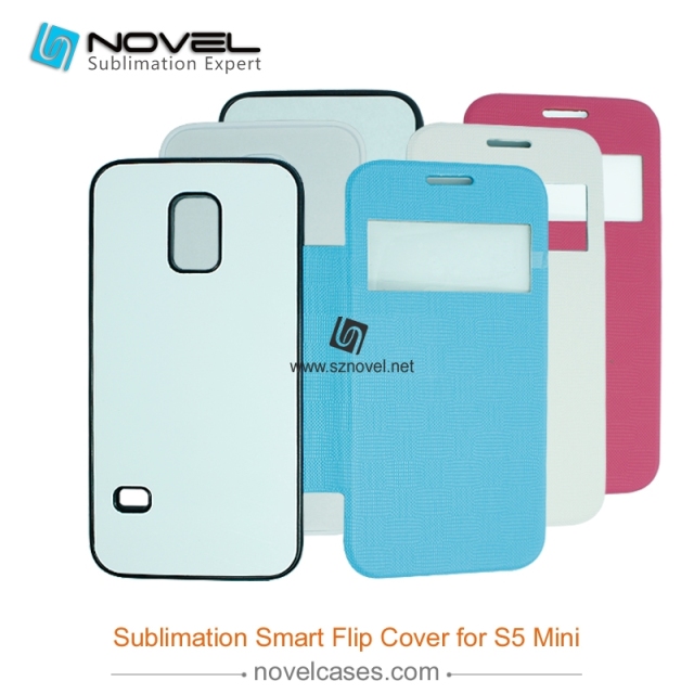For SAM Galaxy S5 Mini Sublimation Smart Flip Cover