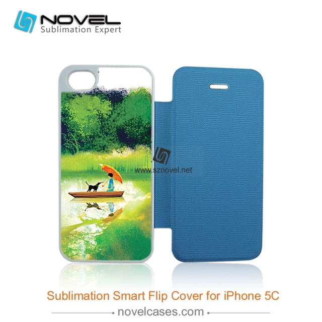 For iPhone 5C Sublimation Smart Flip Cover