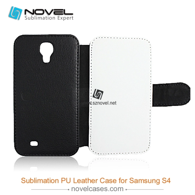 For Sam sung Galaxy S4 Sublimation Leather Wallet, Blank PU Leather Phone Case