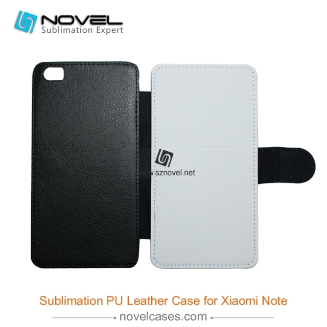 For Xiaomi Note Sublimation Leather Wallet, Blank PU Leather Phone Case