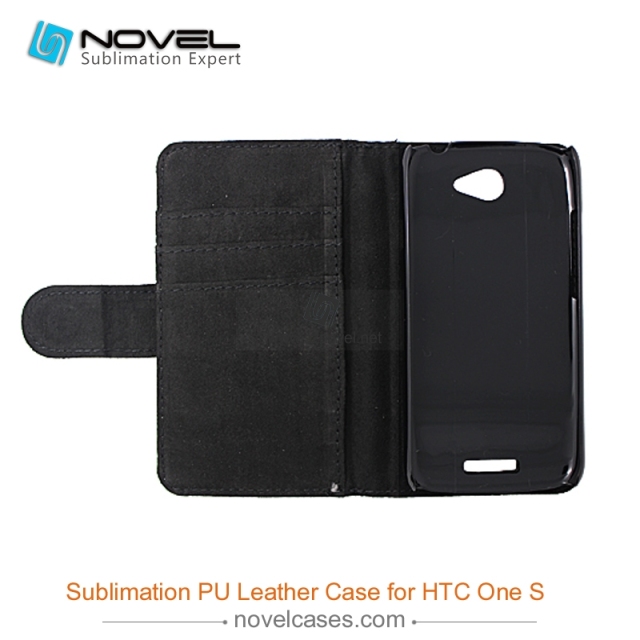 For HTC One S Sublimation Leather Wallet, Blank PU Leather Phone Case