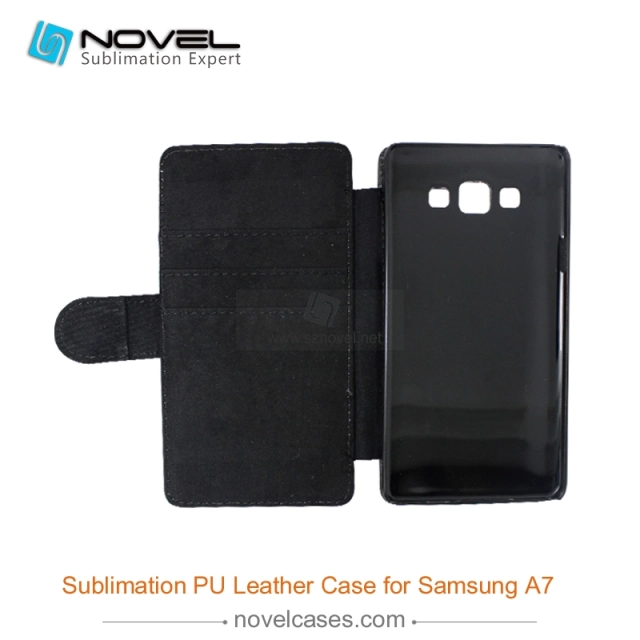 For Sam sung Galaxy A7 Sublimation Leather Wallet, Blank PU Leather Phone Case