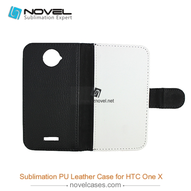 For HTC One X Sublimation Leather Wallet, Blank PU Leather Phone Case