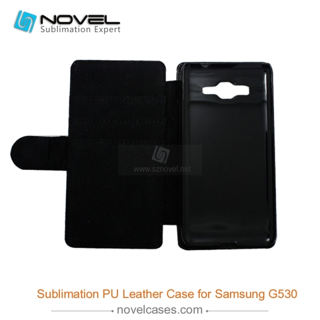 For Sam sung Galaxy Grand Prime G530 Sublimation Leather Wallet, Blank PU Leather Phone Case