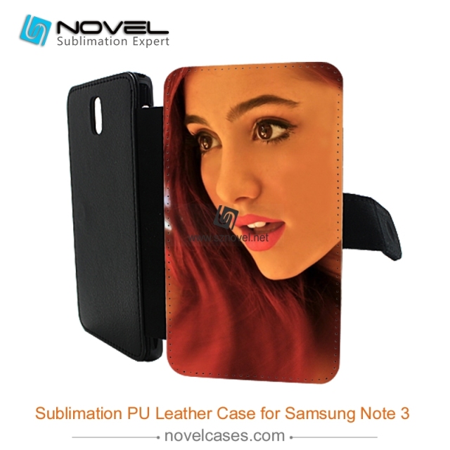 For Sam sung Galaxy Note 3 Sublimation Leather Case, Leather Phone Wallet