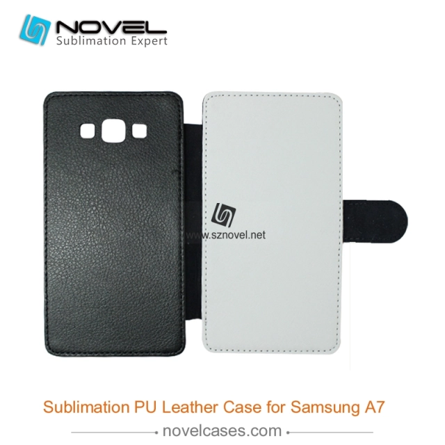 For Sam sung Galaxy A7 Sublimation Leather Wallet, Blank PU Leather Phone Case