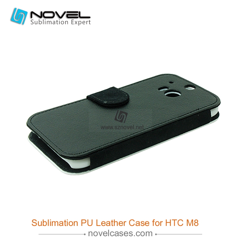 For HTC M8 Sublimation Leather Wallet, Blank PU Leather Phone Case