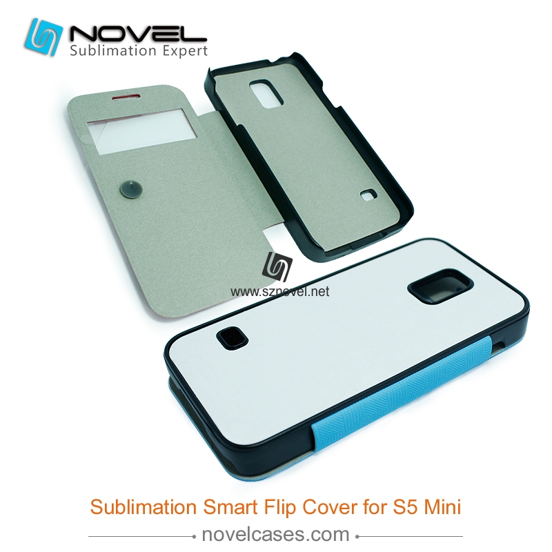 For SAM Galaxy S5 Mini Sublimation Smart Flip Cover