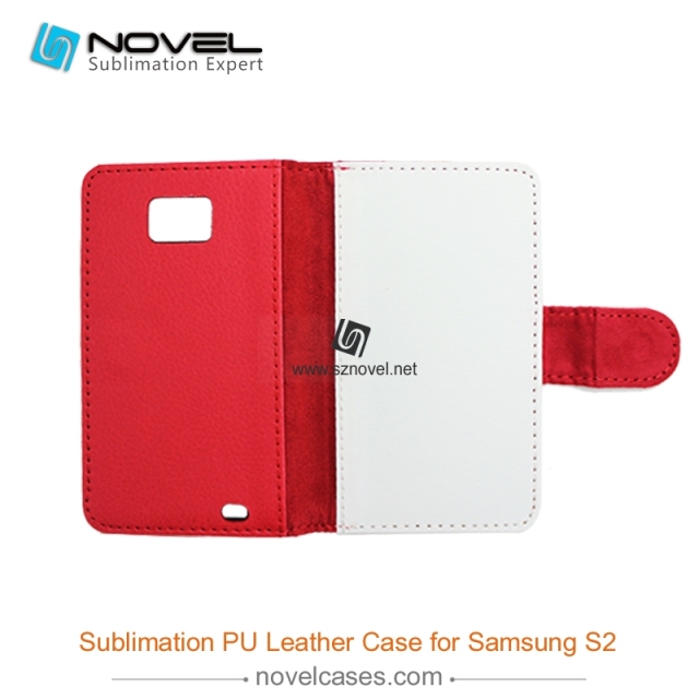 For Galaxy S2 Sublimation Leather Wallet, Blank PU Leather Phone Case