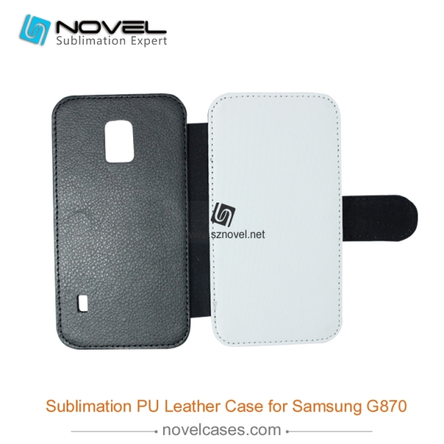 For Sam sung Galaxy S5 Active G870 Sublimation Leather Wallet, Blank PU Leather Phone Case
