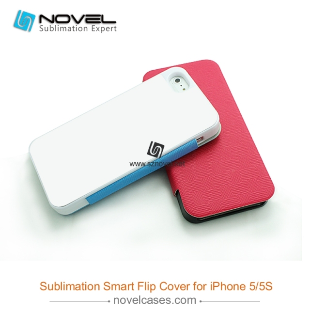 For iPhone 5, 5S Sublimation Smart Flip Cover