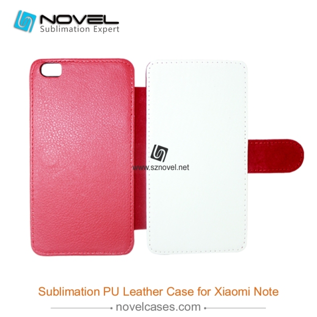 For Xiaomi Note Sublimation Leather Wallet, Blank PU Leather Phone Case