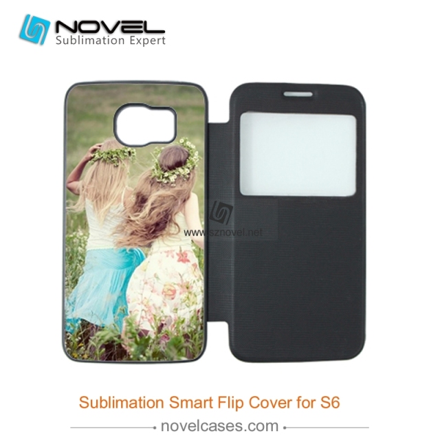 For SAM Galaxy S6 Sublimation Smart Flip Cover