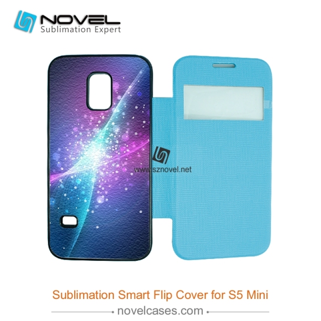 For SAM Galaxy S5 Mini Sublimation Smart Flip Cover