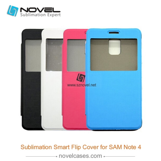 For SAM Galaxy Note 4 Sublimation Smart Flip Cover
