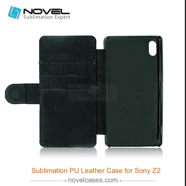 For Sony Xperia Z2 Sublimation Leather Wallet, Blank PU Leather Phone Case