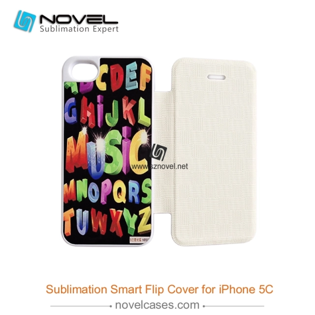 For iPhone 5C Sublimation Smart Flip Cover