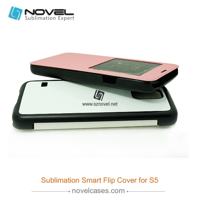 For SAM Galaxy S5 Sublimation Smart Flip Cover