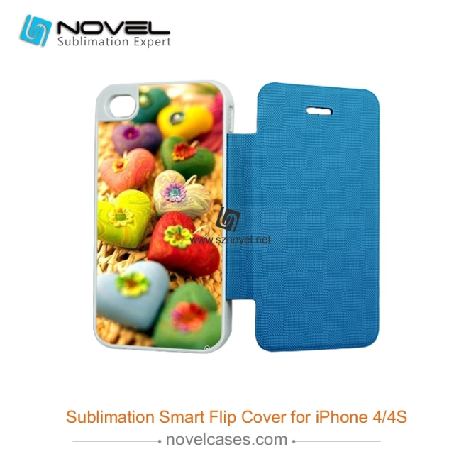 For iPhone 4 /4S Sublimation Smart Flip Cover