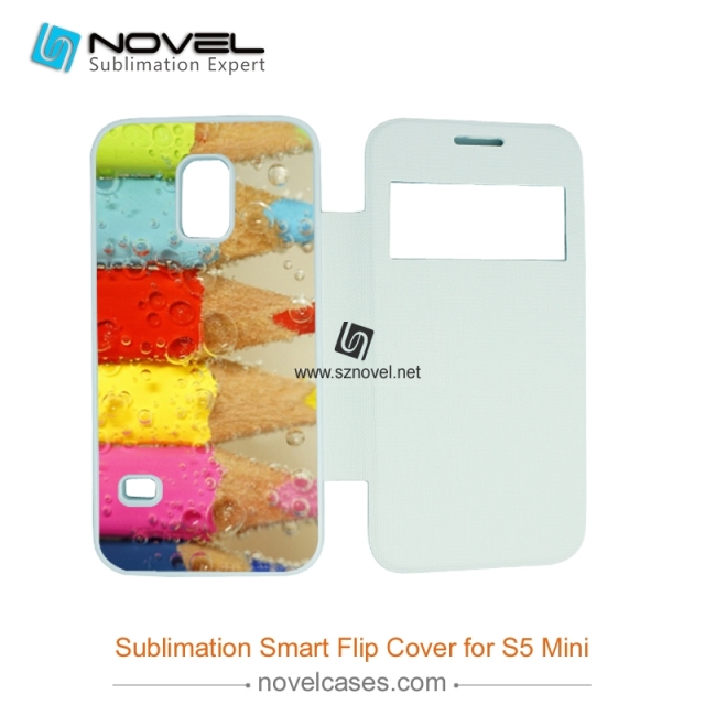 For SAM Galaxy S5 Mini Sublimation Smart Flip Cover