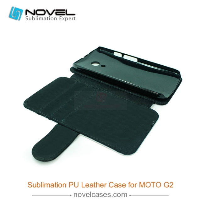 For Moto rola G2 Sublimation Leather Wallet, Blank PU Leather Phone Case