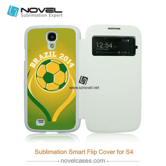 For SAM Galaxy S4 Sublimation Smart Flip Cover