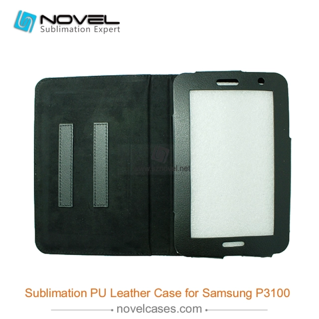 For Sam sung Galaxy P3100 Edge Sublimation Leather Wallet, Blank PU Leather Phone Case