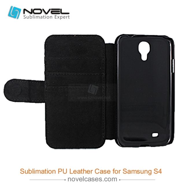 For Sam sung Galaxy S4 Sublimation Leather Wallet, Blank PU Leather Phone Case