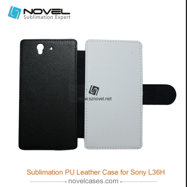 For Sony Xperia Z L36H Sublimation Leather Wallet, Blank PU Leather Phone Case