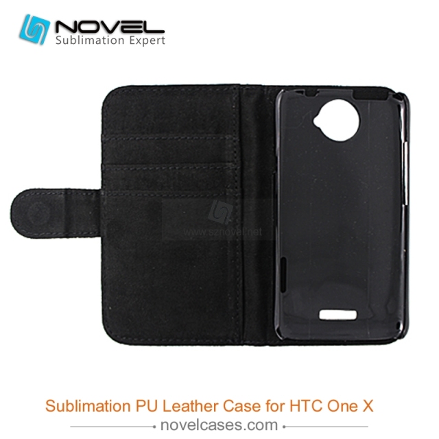 For HTC One X Sublimation Leather Wallet, Blank PU Leather Phone Case