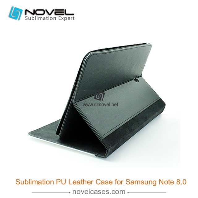 For Sam sung Galaxy Note 8.0 Sublimation Leather Wallet, Blank PU Leather Phone Case