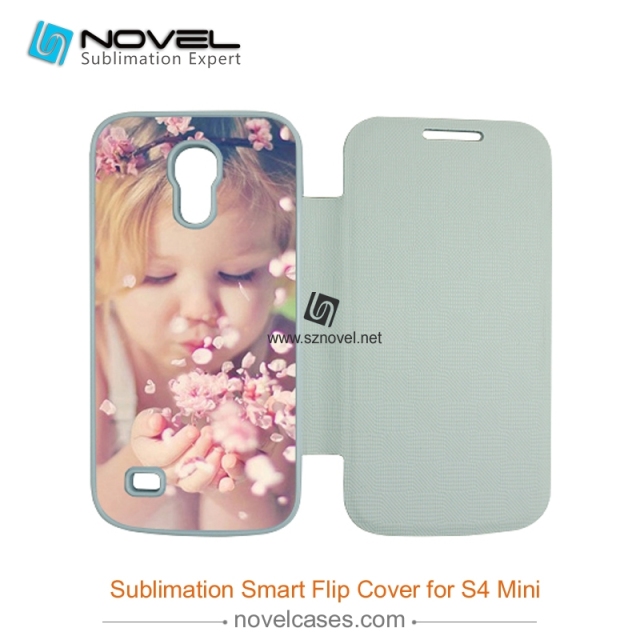 For SAM Galaxy S4 Mini Sublimation Smart Flip Cover