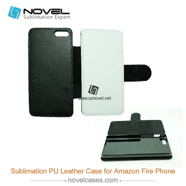 For Amazon Fire Phone Sublimation Leather Wallet, Blank PU Leather Phone Case