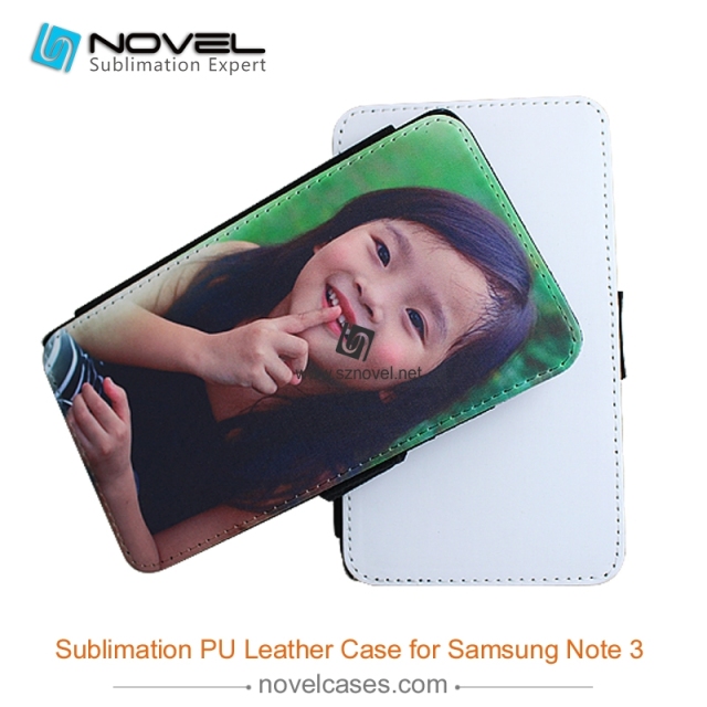 For Sam sung Galaxy Note 3 Sublimation Leather Case, Leather Phone Wallet