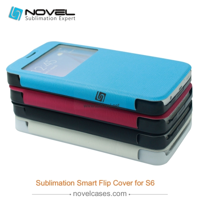 For SAM Galaxy S6 Sublimation Smart Flip Cover