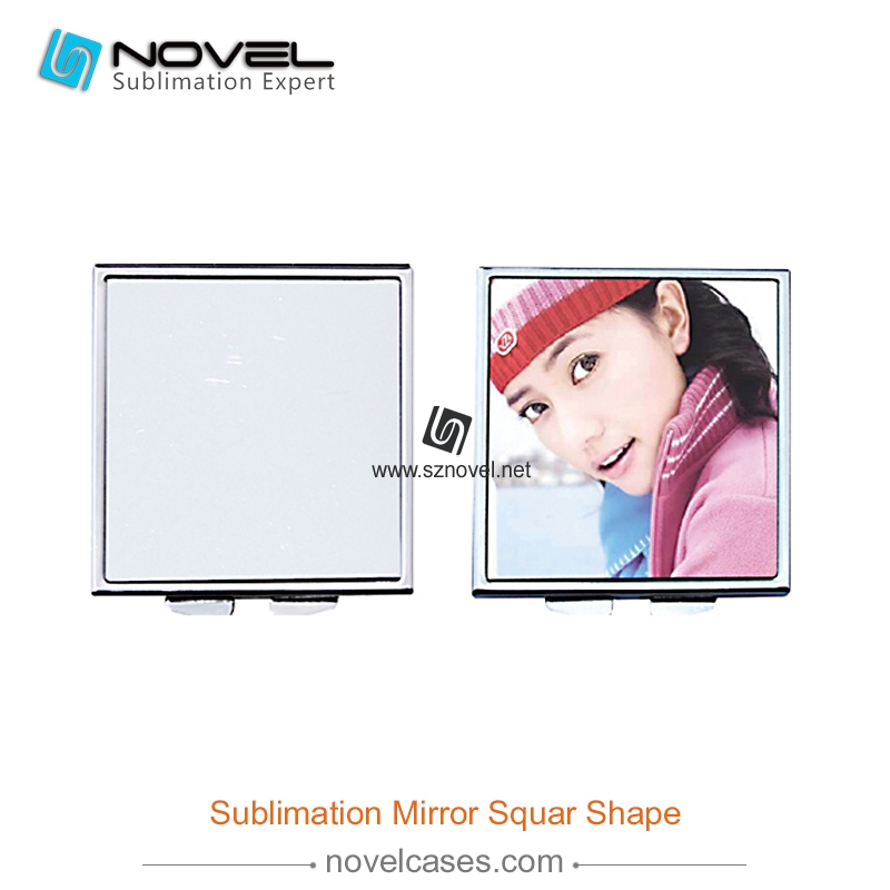 DIY sublimation mirror, square  make-up mirror