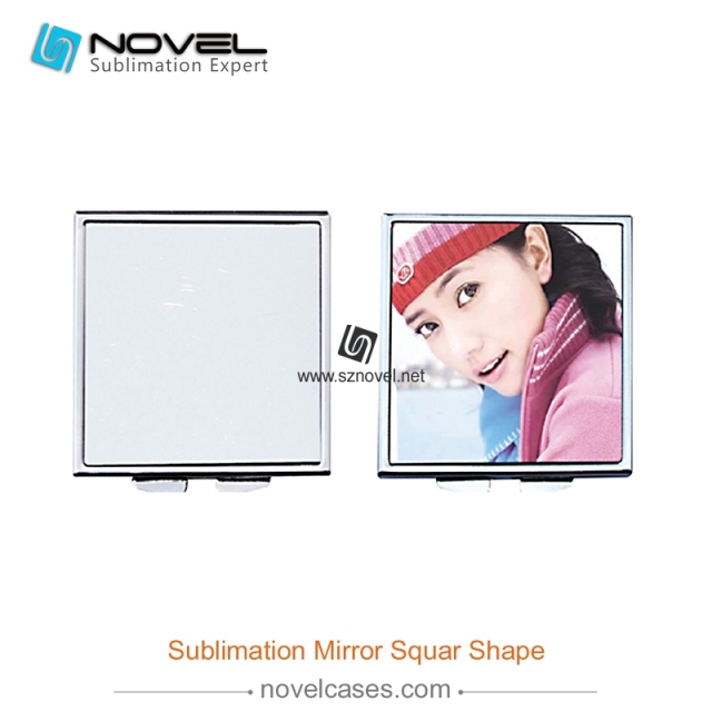 DIY sublimation mirror, square  make-up mirror