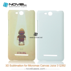 3D Sublimation Phone Case for Micromax Canvas Juice 3 Q392