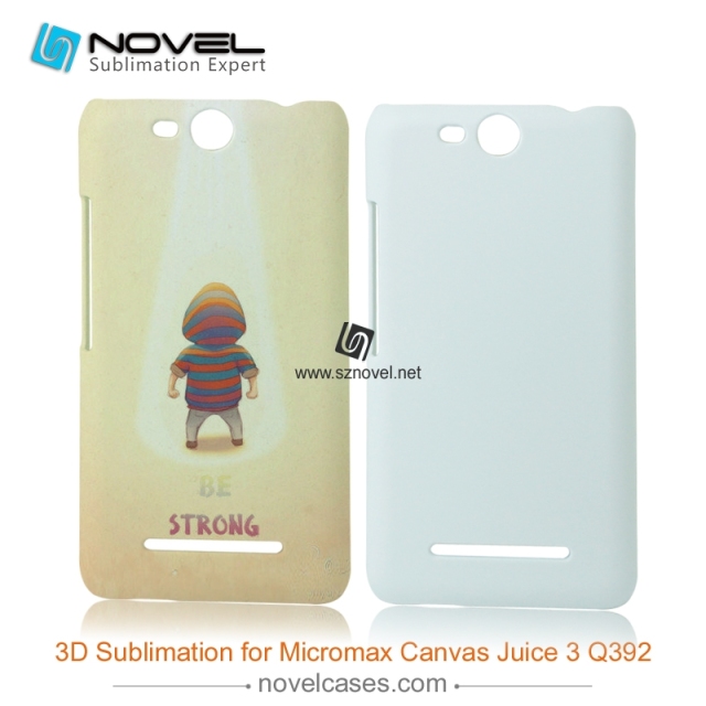 3D Sublimation Phone Case for Micromax Canvas Juice 3 Q392
