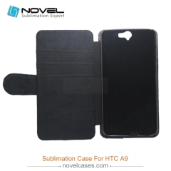 sublimation flip pu leather cases for htc A9