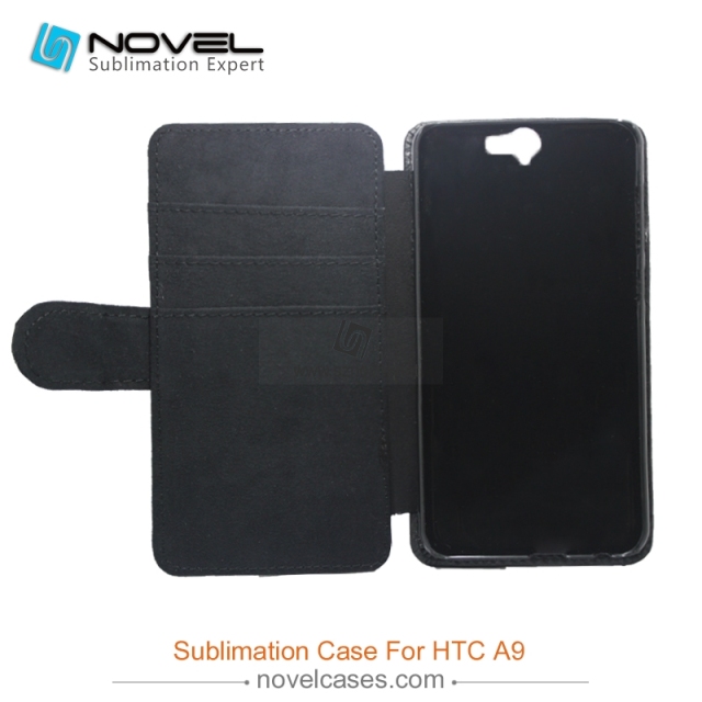 sublimation flip pu leather cases for htc A9