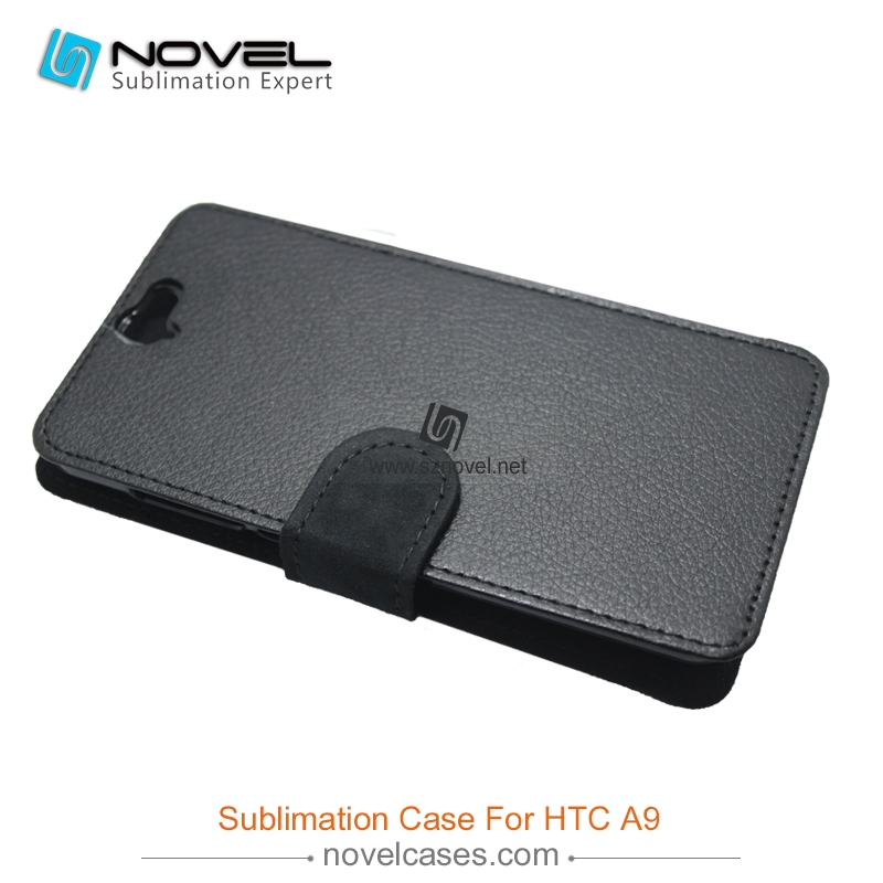 sublimation flip pu leather cases for htc A9