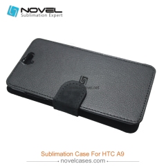 sublimation flip pu leather cases for htc A9