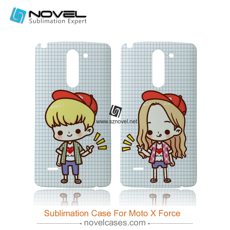 custom design sublimation 3D Phone case for moto x force