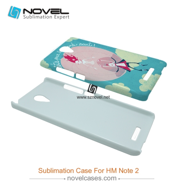 DIY 3D Sublimation plastic Phone case for redmi note 2