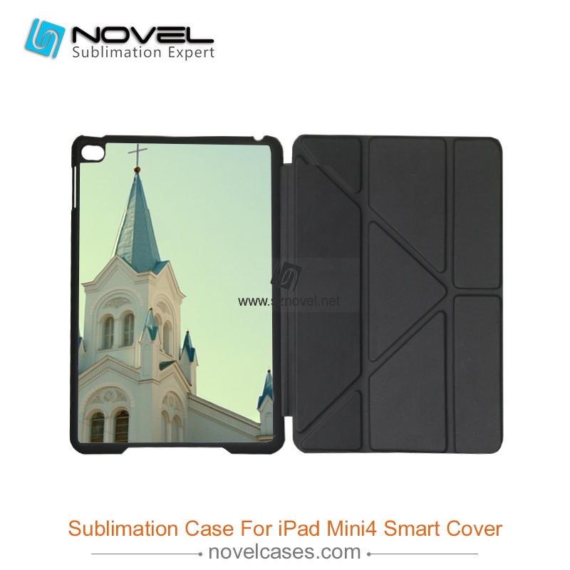 For ipad mini 4  Sublimation  smart flip cover, Blank smart covers