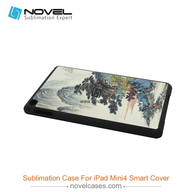 For ipad mini 4  Sublimation  smart flip cover, Blank smart covers