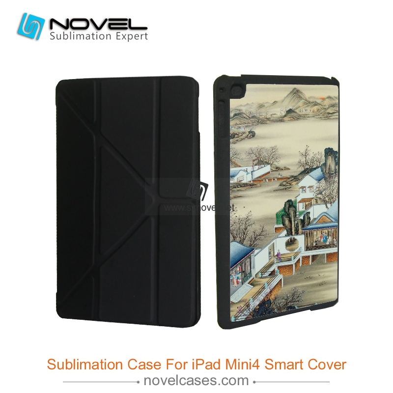 For ipad mini 4  Sublimation  smart flip cover, Blank smart covers