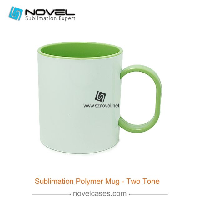 Custom Sublimation Blank 11oz Inner Color Polymer Plastic Mug