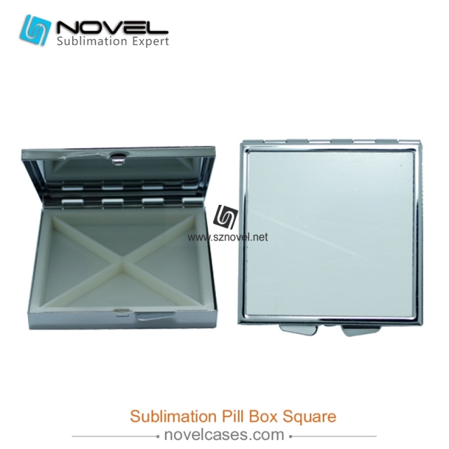 fashionable Custom Design Sublimation squre pill box